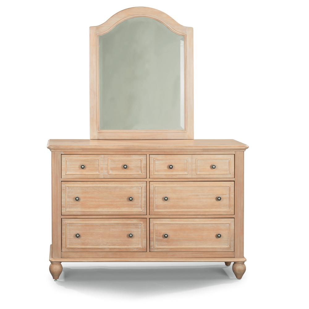 Homestyles Cambridge 6 Drawer White Washed Maple Dresser With