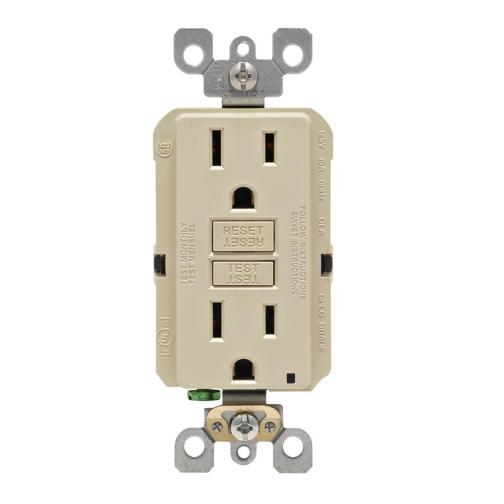 UPC 078477564615 product image for Leviton SmartLockPro 15 Amp Slim GFCI Duplex Outlet (3-Pack) - Ivory | upcitemdb.com