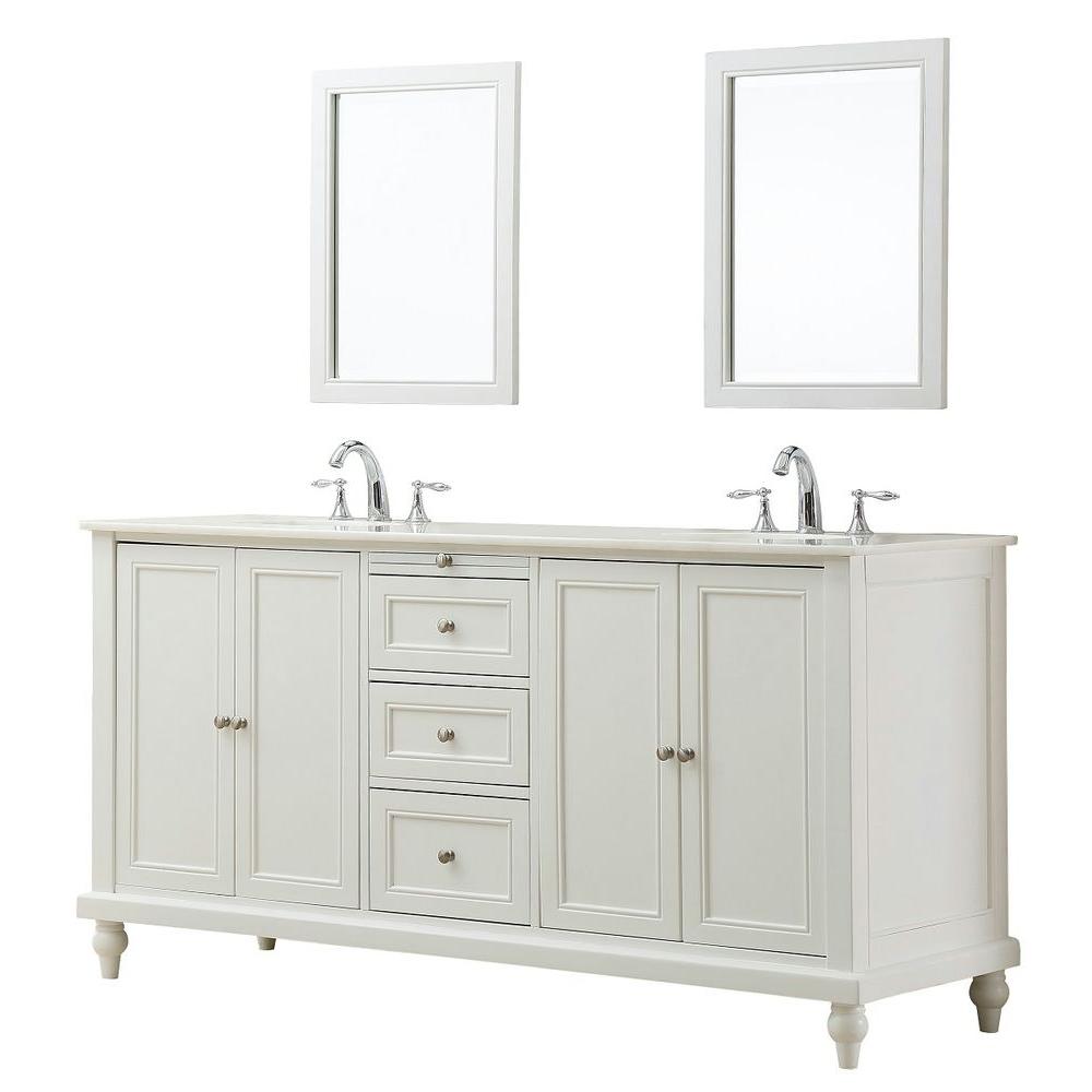 Direct Vanity Sink Bathroom Vanities Bath The Home Depot Double Vanity In Pearl White With Regular Marble Top