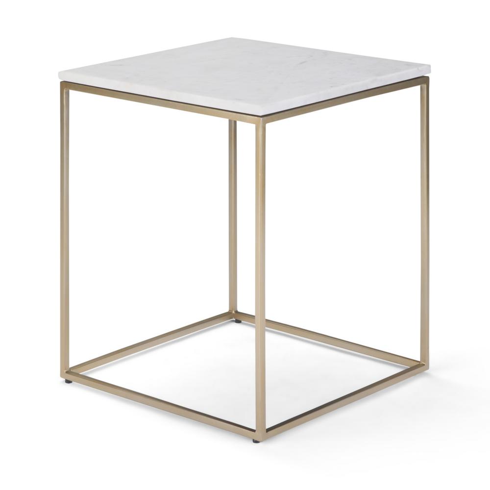 Simpli Home Kline Modern Industrial 18 In Wide Metal Accent Accent Side Table In White Gold Axckli 01 The Home Depot