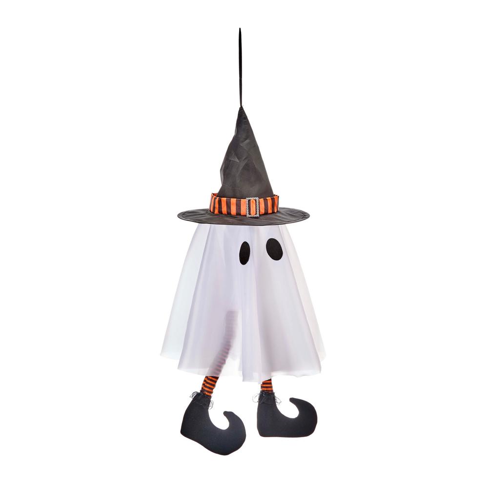 10 in. x 24 in. Halloween Hanging Ghost with Kicking Legs-4231 - The ...