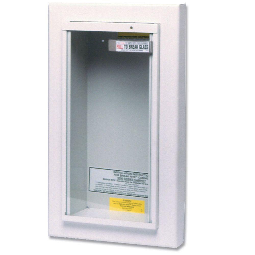Kidde 24 in. H x 9 in. W x 6 in. D 10 lb. HeavyDuty Steel SemiRecessed Fire Extinguisher
