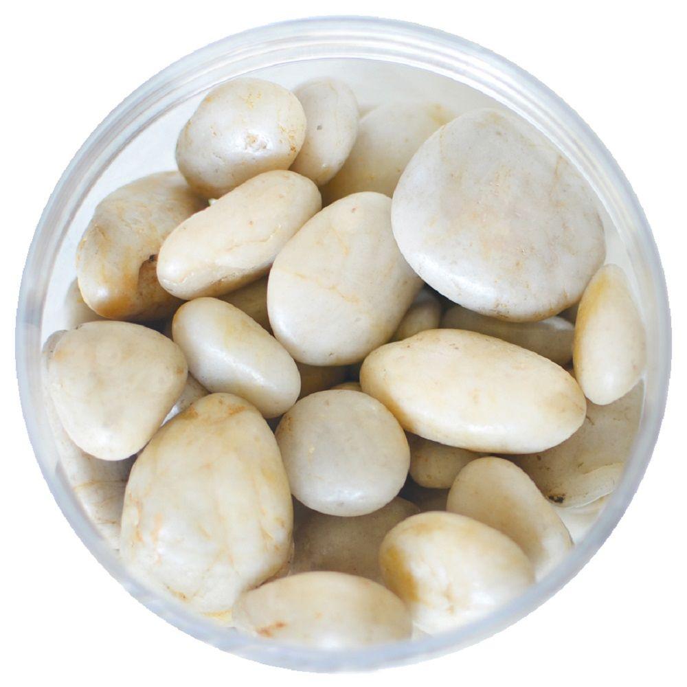 Mosser Lee Decorator 0.04 cu. ft. 5 lb. Soft White River Stones in Storage Jar by Mosser Lee