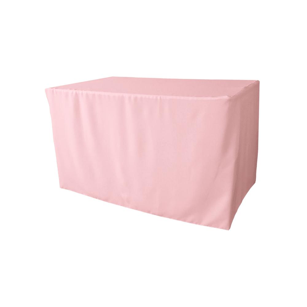 Polyester Poplin Fitted Tablecloth with Open Back Design (Steel Blue, 72