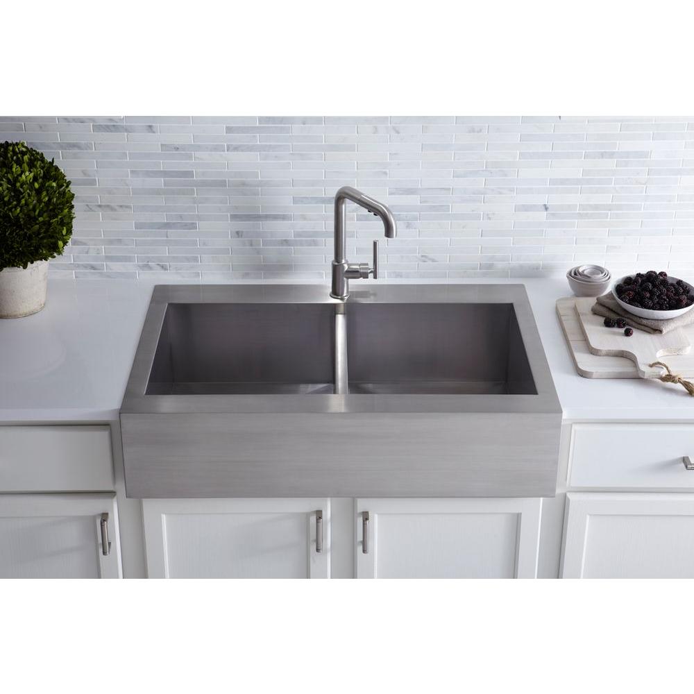 Bathroom Sinks Apron Topmount Undermount Stainless Steel Single Double Bowl Kitchen Bar Sink Home Garden