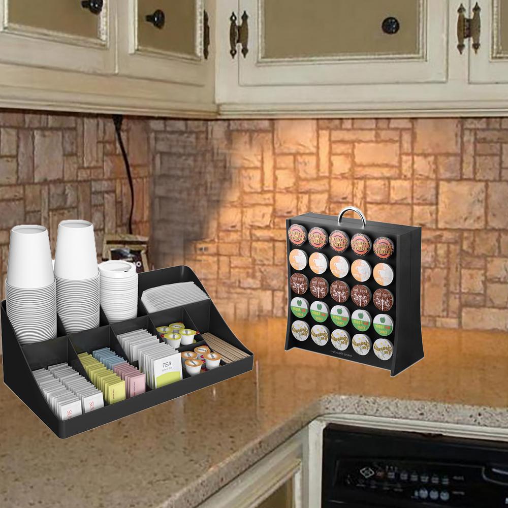 Mind Reader Black Coffee Condiment Organizer And 50 Capacity K Cup