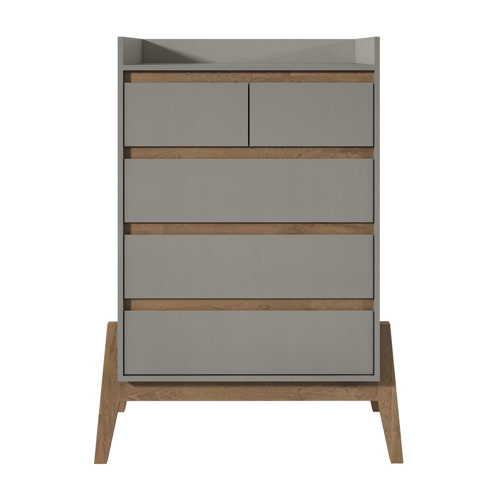 Manhattan Comfort Essence 48 23 In Tall 4 Drawer Grey Dresser