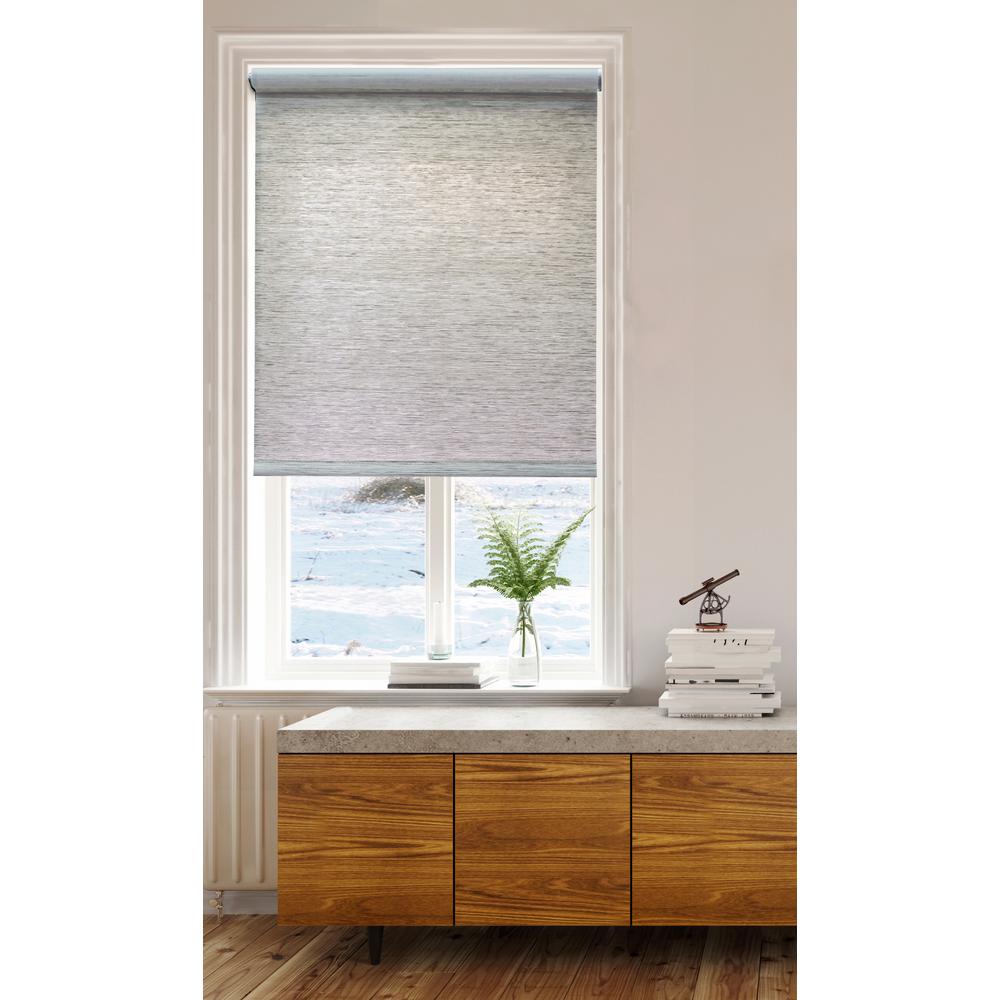 Demori CuttoSize Gray Cordless Light Filtering Roller Shades 43.5 in