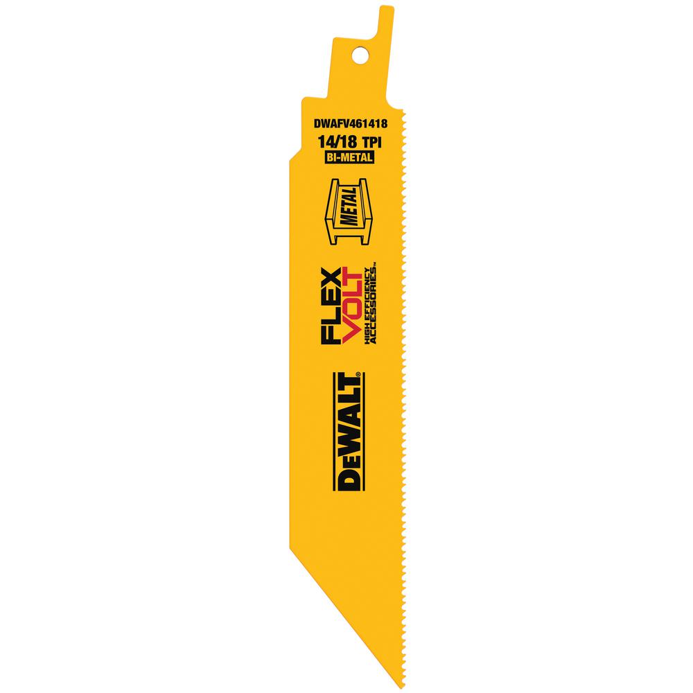 DEWALT FLEXVOLT 6 in. 14/18 Teeth per in. Reciprocating Saw Blade