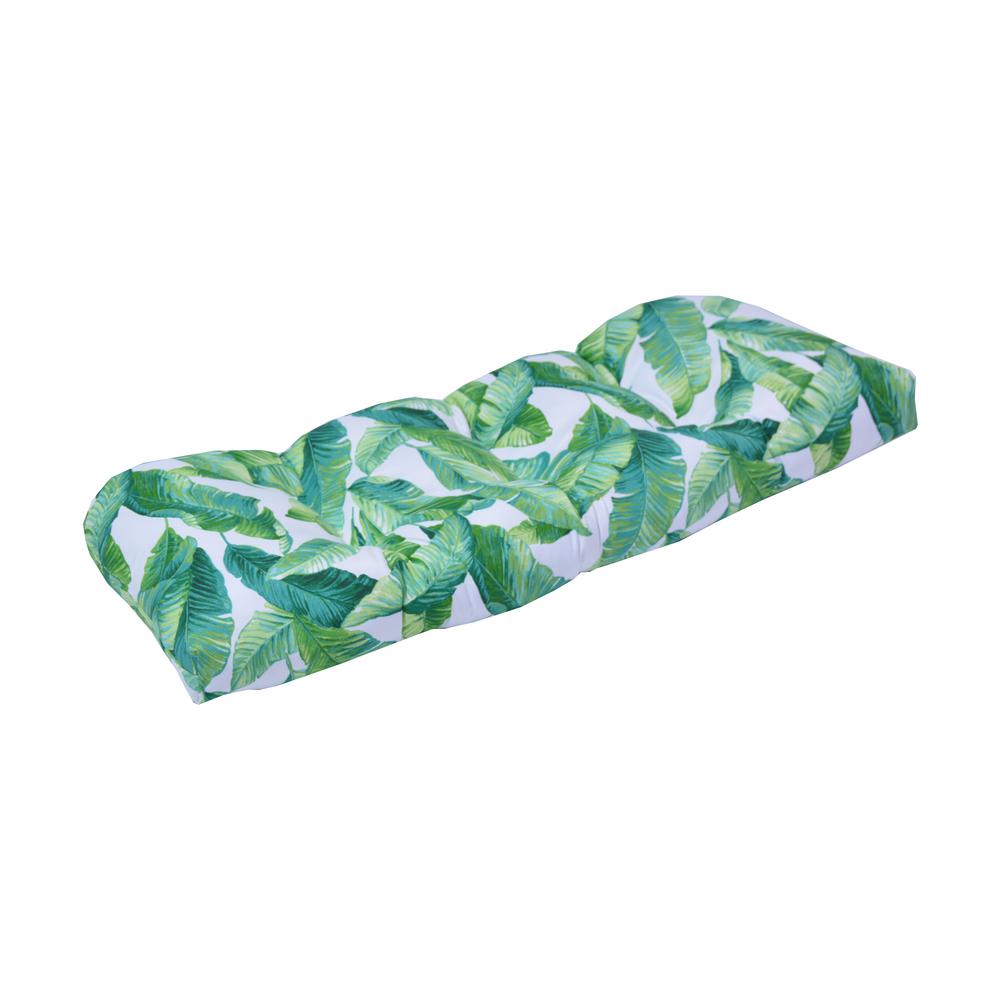 Hanalei Contoured Outdoor Bench Cushion 7426 01461600 The Home Depot