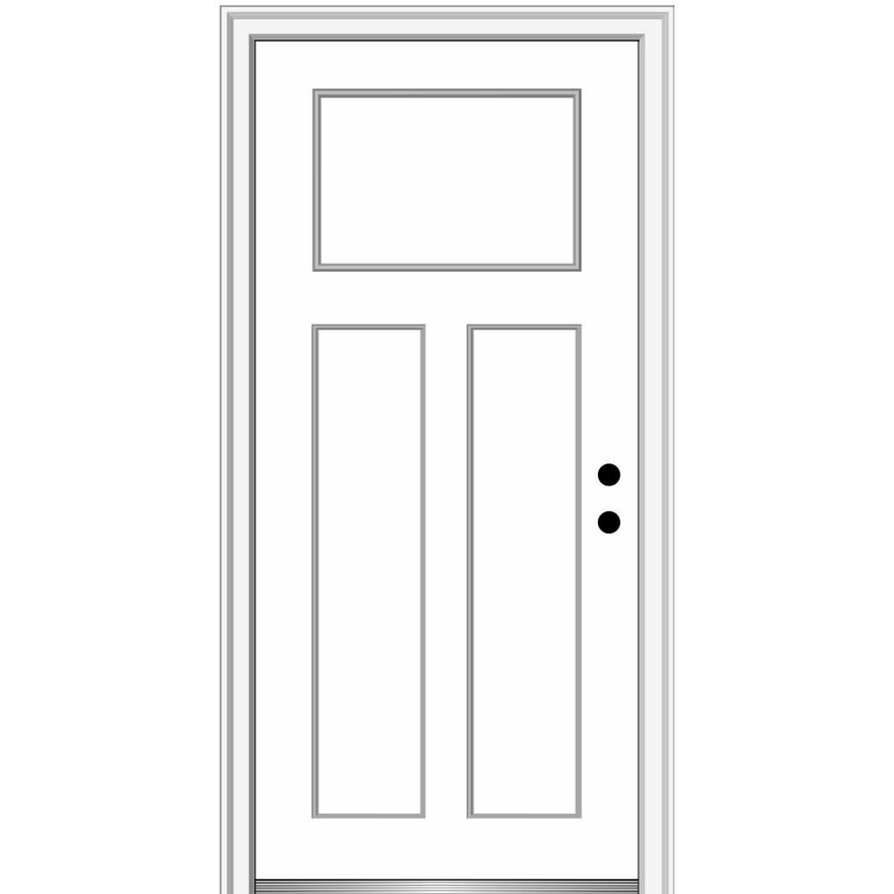 Mmi Door 32 In X 80 In Left Hand Inswing Craftsman 3 Panel