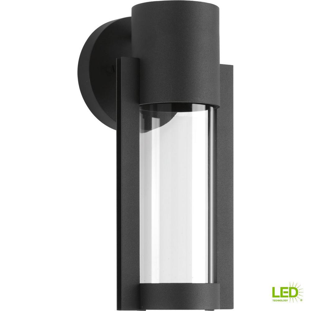 Black No Additional Features Integrated Led Outdoor Wall Z 1030 Collection 1 Light Black Outdoor Integrated Led Wall Lantern