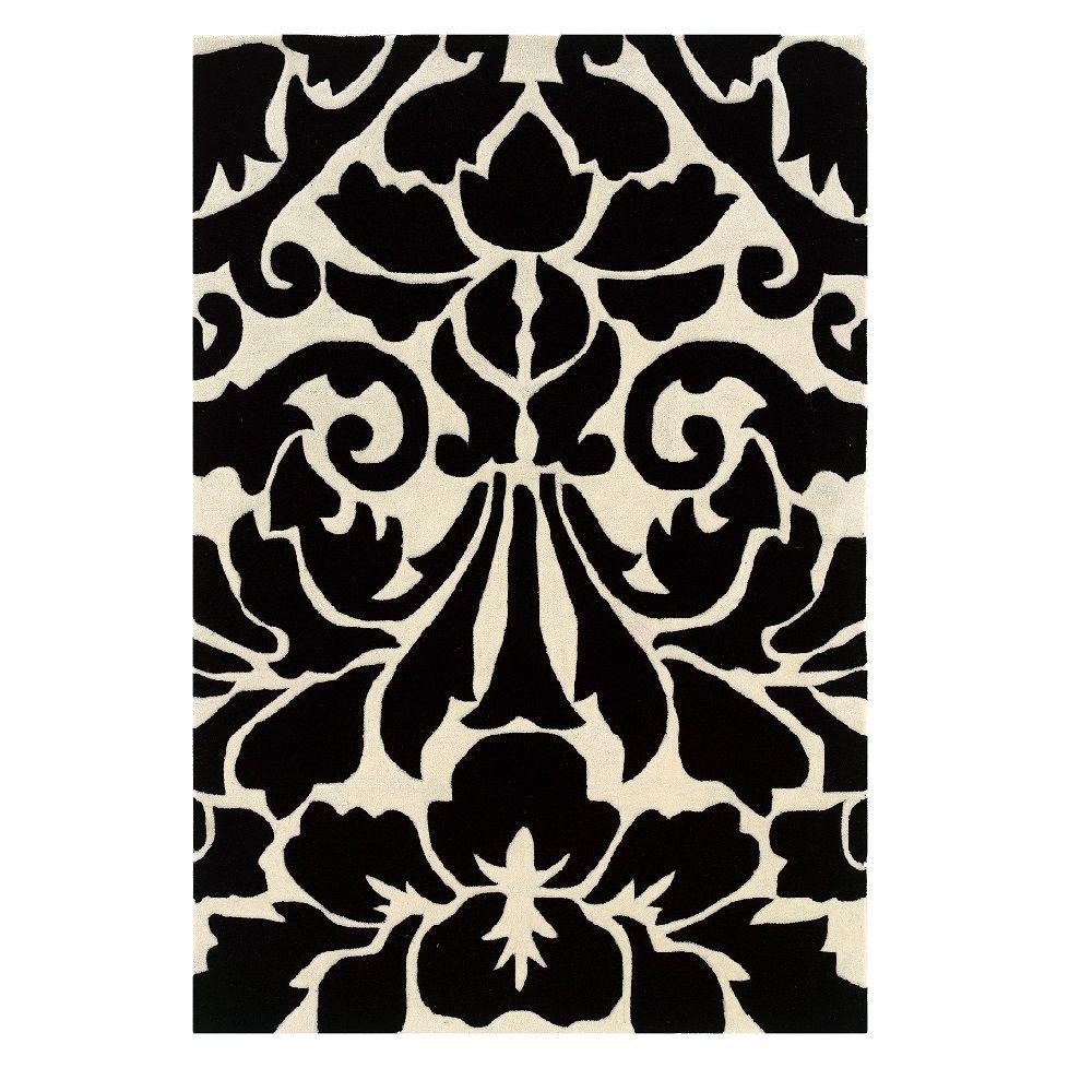 Linon Home Decor Trio Collection Black and White 1 ft. 10 in. x 2 ft