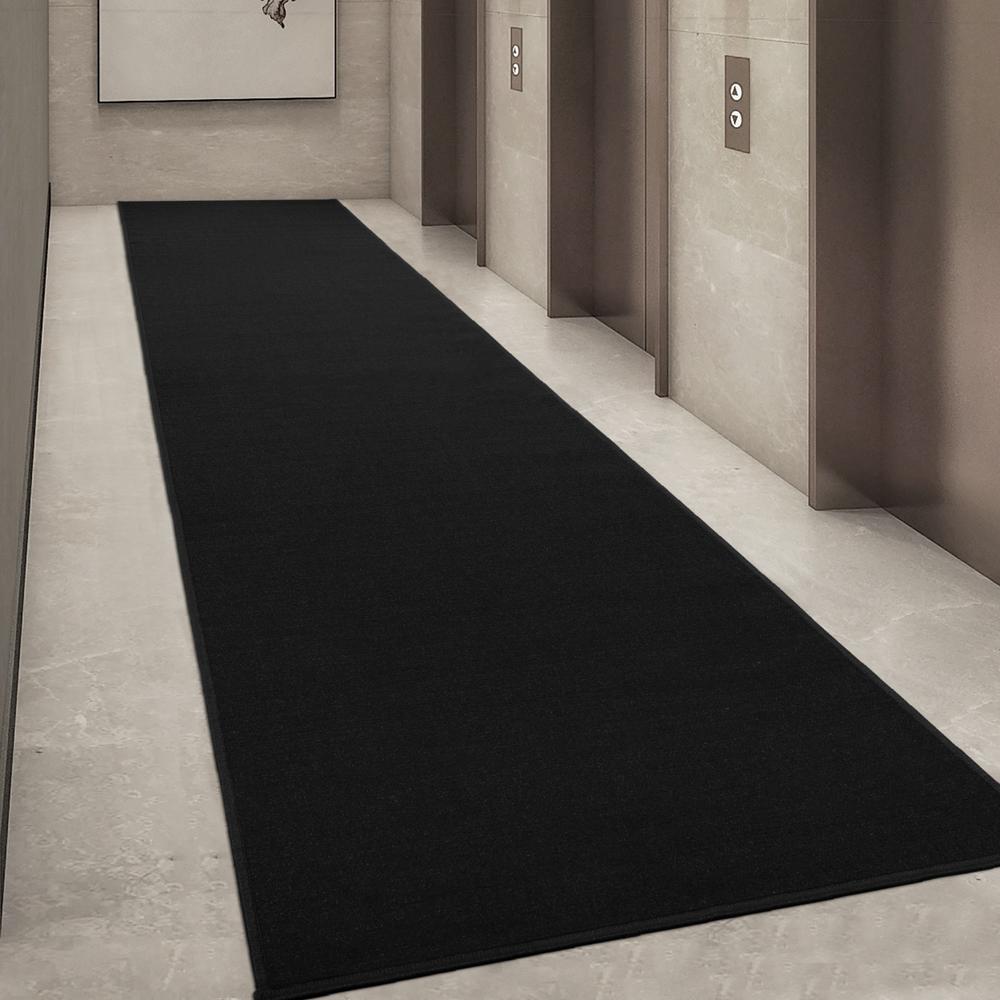 Ottomanson Ottohome Collection Carpet Solid Hallway Wedding Aisle Black Design 1 Ft 10 In X 12 Non Slip Runner Oth8403 2x12 The Home Depot - 10 Foot Hallway Runner Rug Ottomanson Ottohome Collection Carpet Solid Hallway Wedding Aisle Black Design 1 Ft 10 In X 12 Non Slip Runner Oth8403 2x12 The Home Depot - 10 Foot Hallway Runner Rug