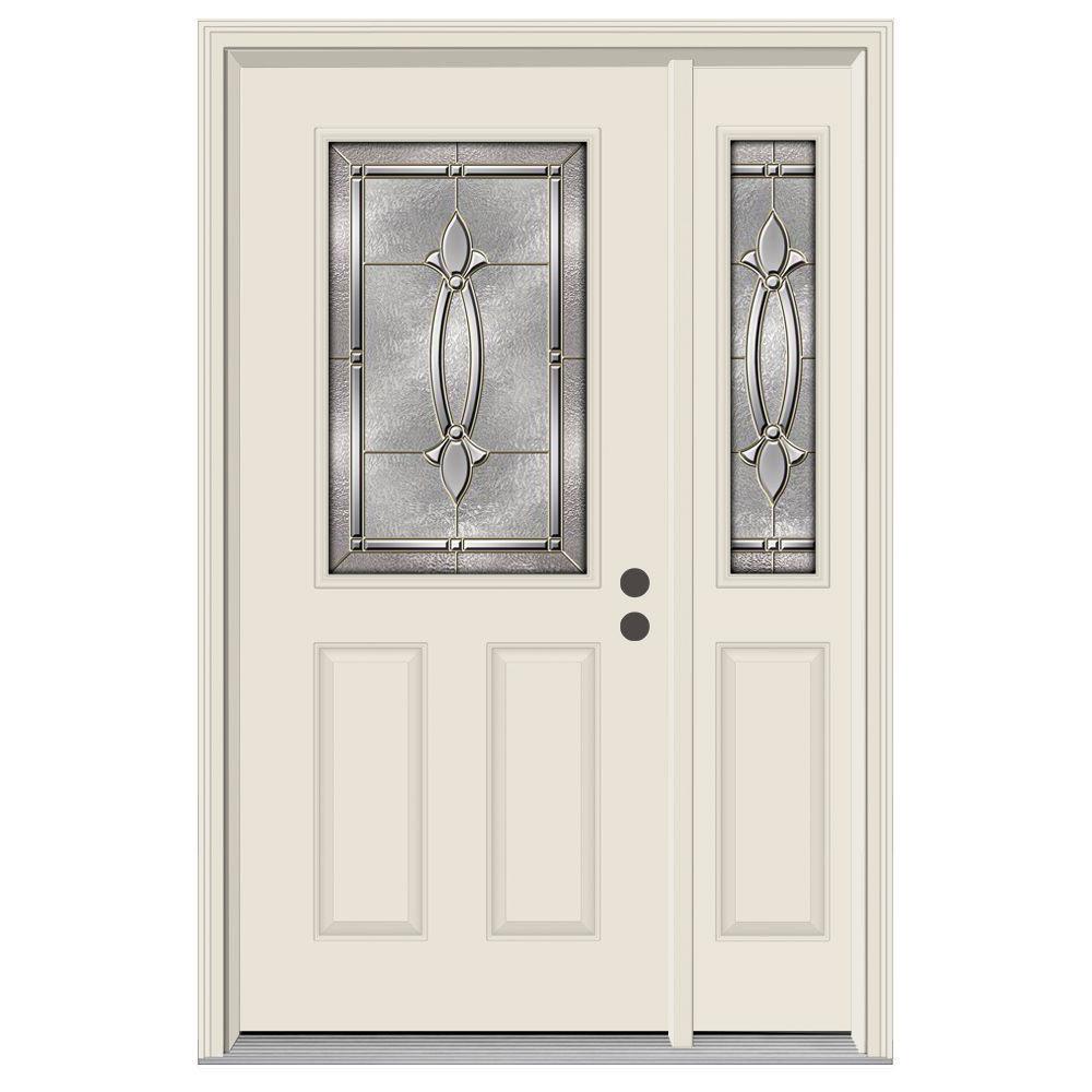 Jeld Wen 50 In X 80 1 2 Lite Blakely Primed Steel Prehung Left Hand Inswing Front Door With Right Sidelite Jeld Wen 50 In X 80 1 2 Lite Blakely Primed Steel Prehung Left Hand Inswing Front Door With Right Sidelite