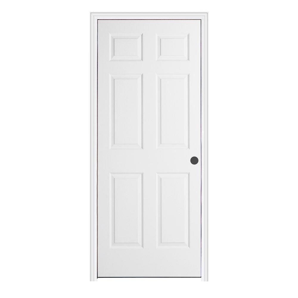 JELD-WEN 24 In. X 78 In. Colonist Primed Left-Hand Textured Molded ...