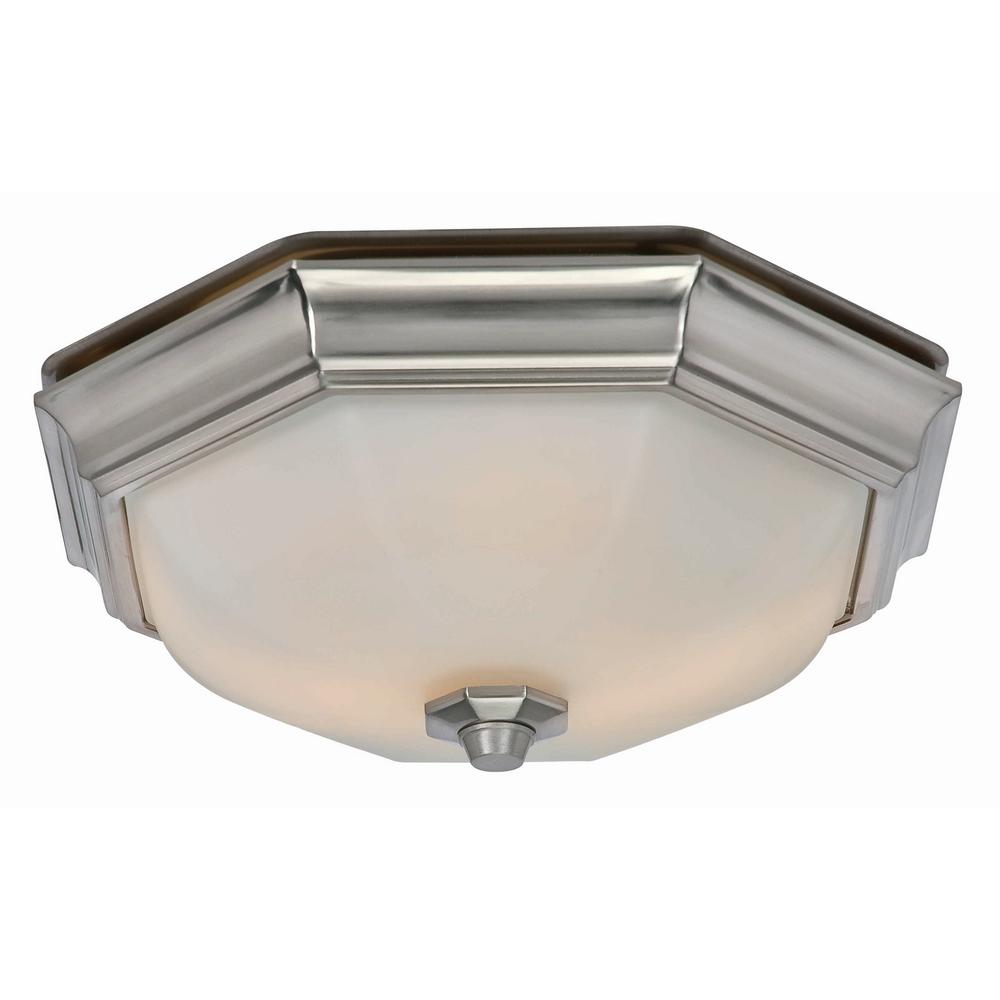 huntley decorative brushed nickel medium room size 80 cfm 2 sone ceiling  bathroom exhaust fan with led light