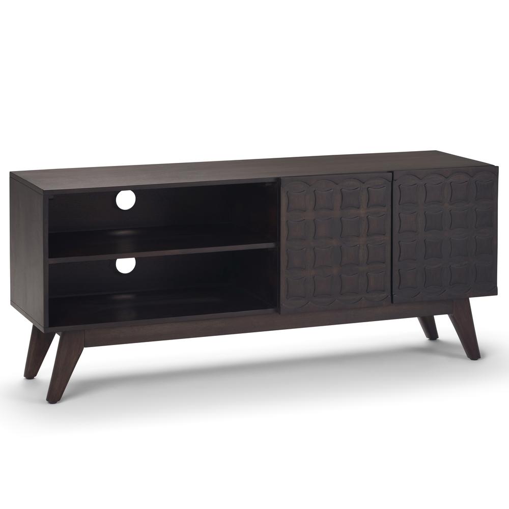 Simpli Home Wainwright 57 In Wide Mid Century Modern Tv