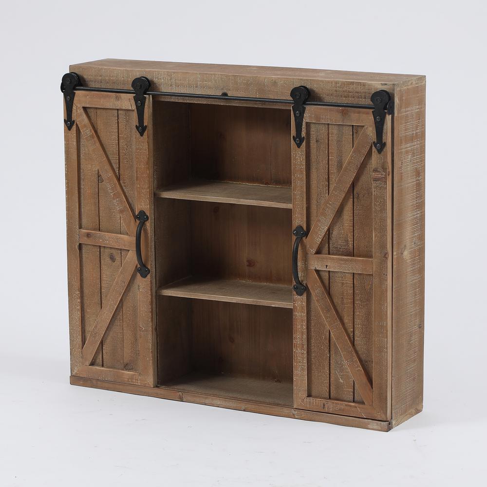Luxen Home Wood Farmhouse Storage Wall Cabinet Whif772 The Home Depot