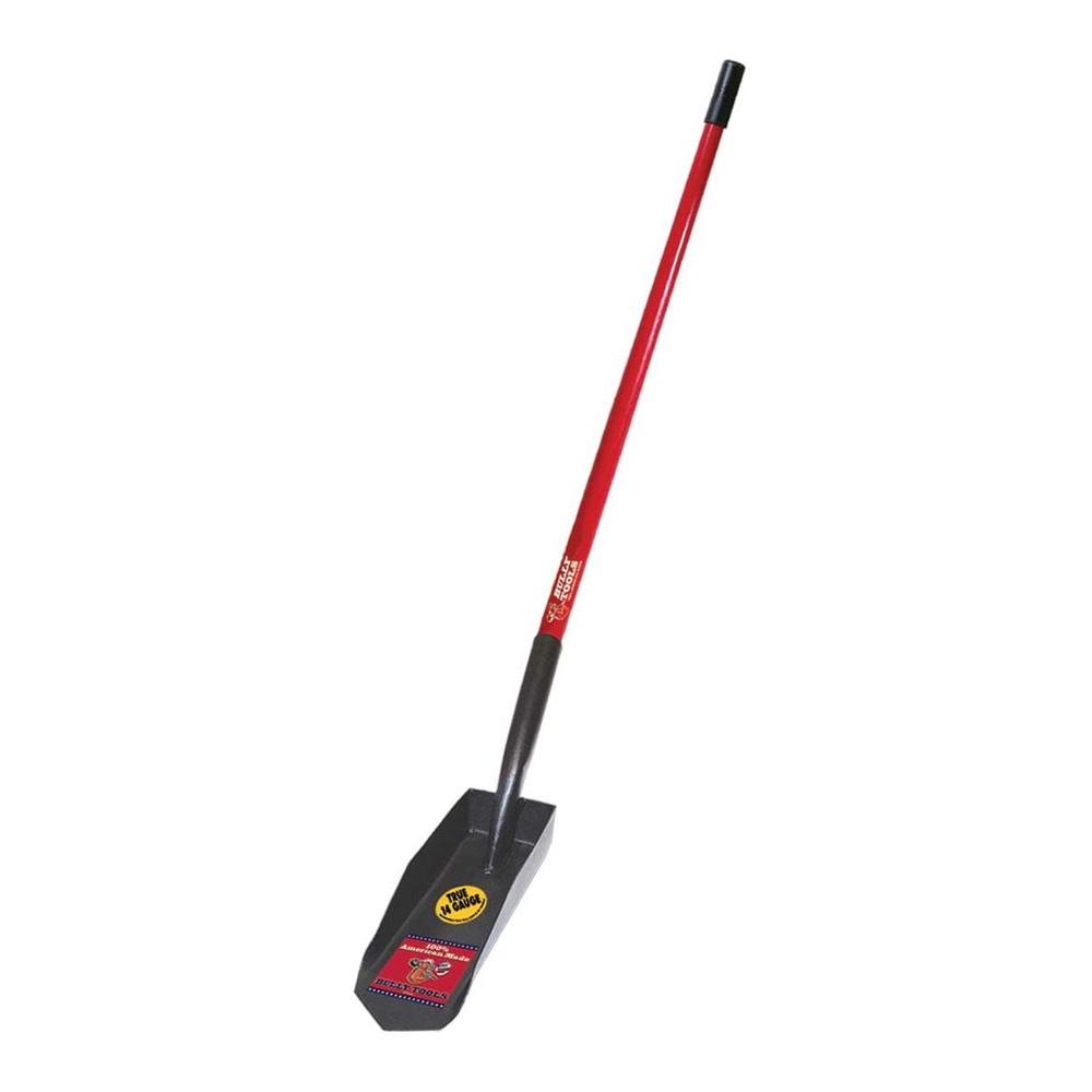 Bully Tools 14-Gauge 4 inch Box Style Trench Shovel with Fiberglass Long Handle by Bully Tools