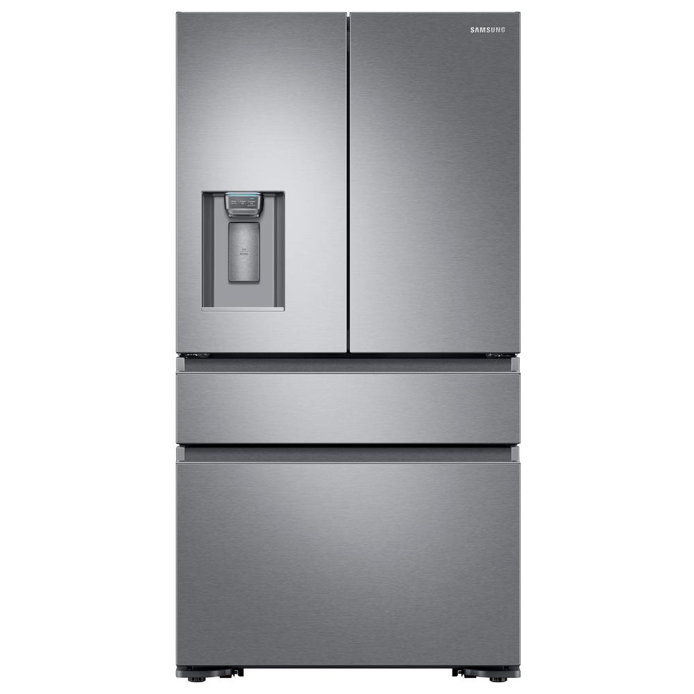 smasung 4 door black stainless steel refrigerator