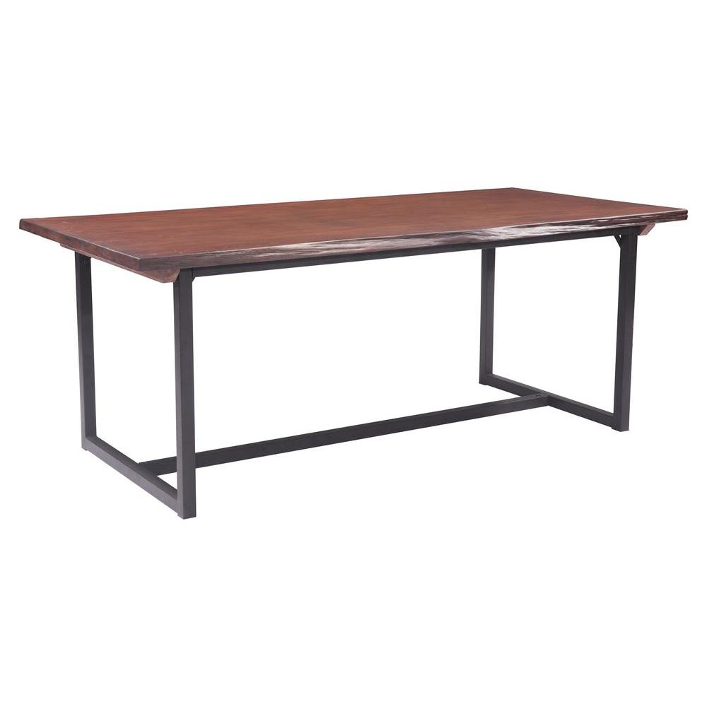 ZUO Papillion Distressed Cherry Oak Dining Table100435 The Home Depot