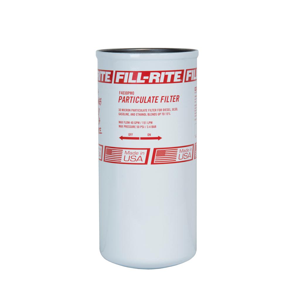 FILLRITE 1 in. 40 GPM 30 Micron Particulate SpinOn Fuel Filter