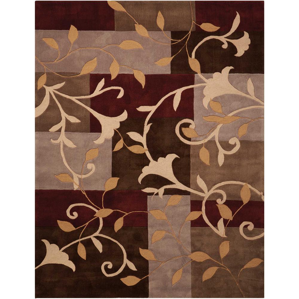 Nourison Graphic Floral Mocca 7 ft. x 9 ft. Area Rug066480 The Home