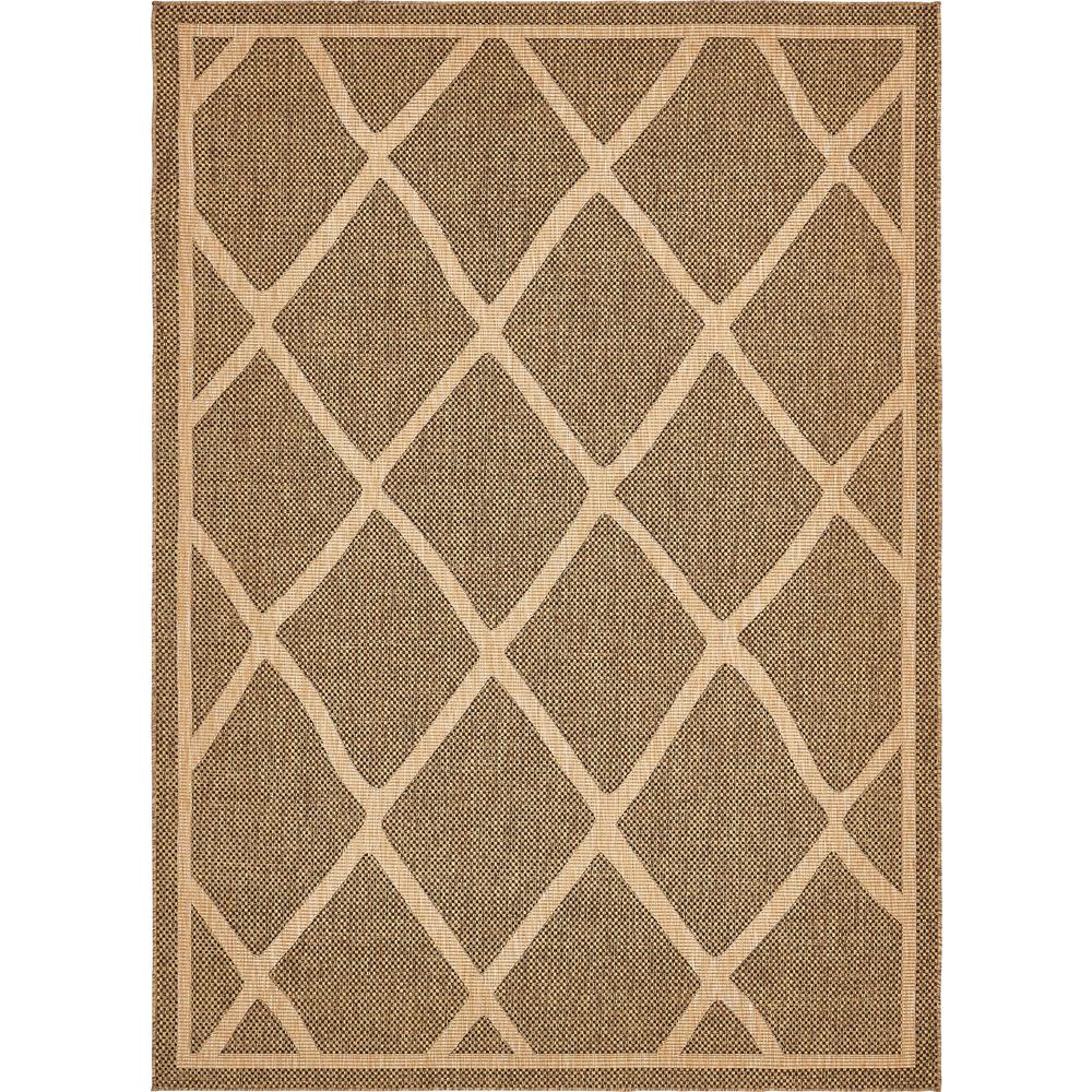 Unique Loom Outdoor Brown 8 X 11 4 Indoor Rug 3135644 Unique Loom Outdoor Brown 8 X 11 4 Indoor Rug