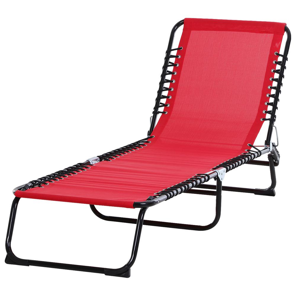 outsunny folding sun lounger