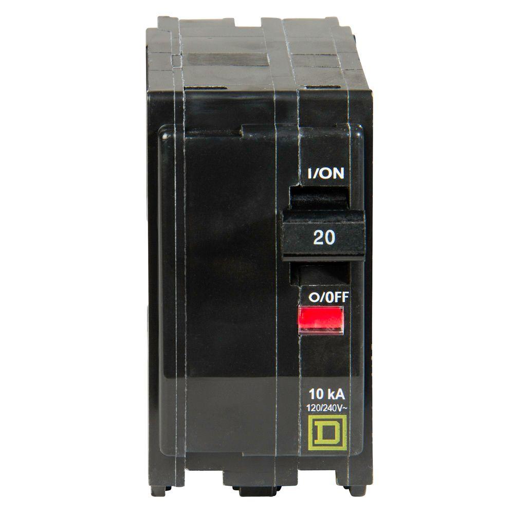 Square D QO 20 Amp 2-Pole Circuit Breaker-QO220CP - The ...