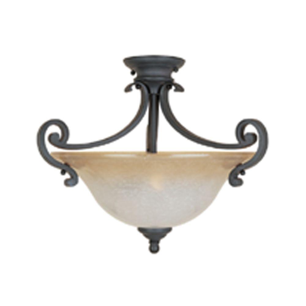 Designers Fountain Monte Carlo 2 Light Semi Flush Mount Natural Iron Designers Fountain Monte Carlo 2 Light Semi Flush Mount Natural Iron Ceiling