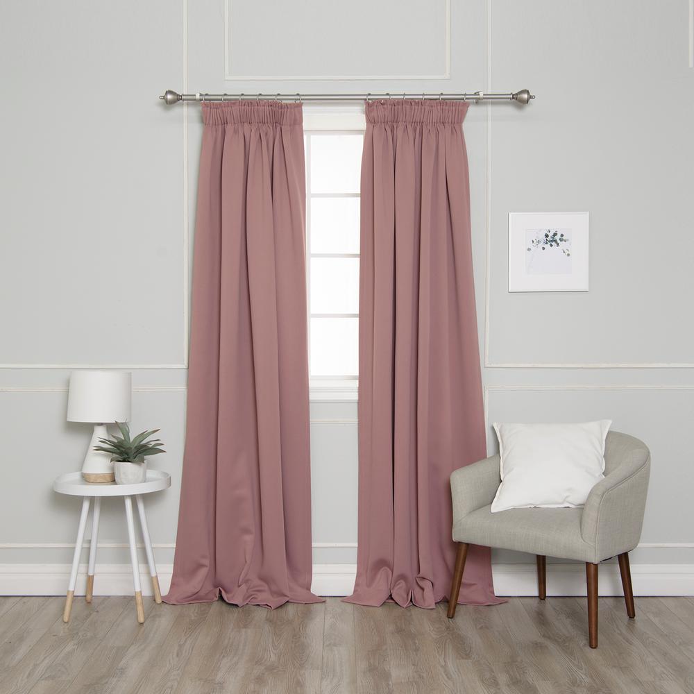 Best Home Fashion 84 In L Pencil Pleat Blackout Curtains In Mauve