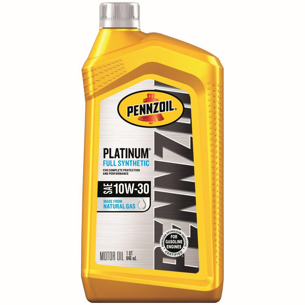 Pennzoil 1 Qt Sae 10w 30 Platinum Full Synthetic Motor Oil The Home Depot