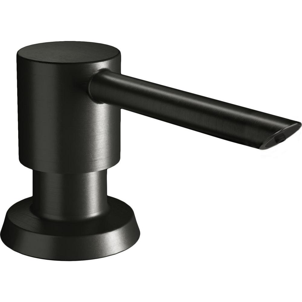 black stainless soap dispenser