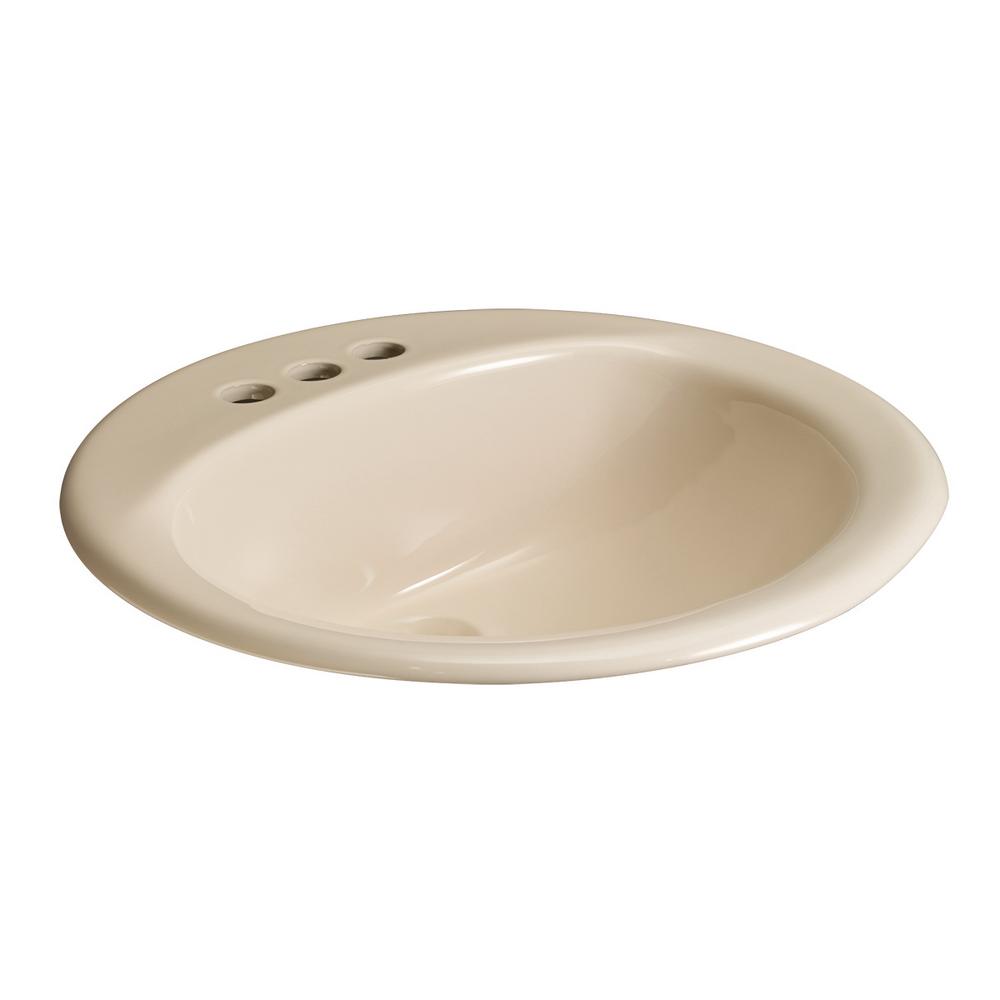 Glacier Bay DropIn Bathroom Sink in Bone1300134BHD The Home Depot