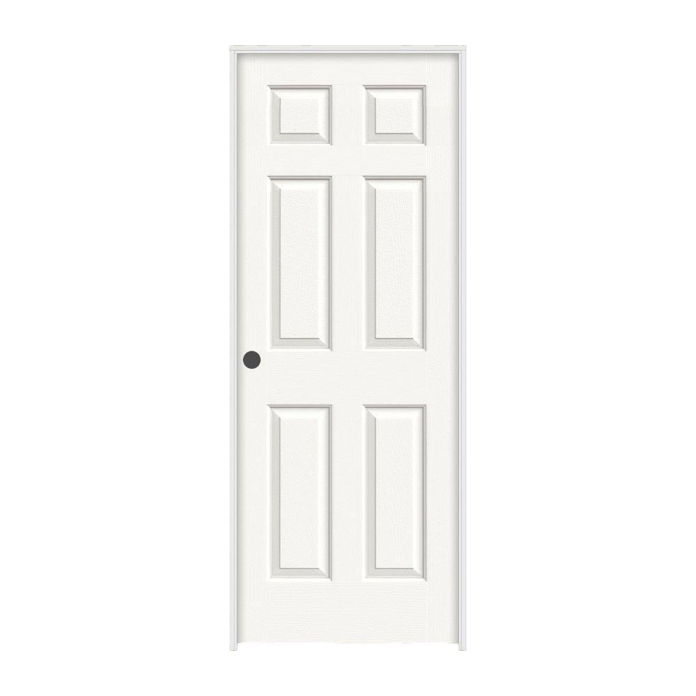 Jeld Wen 24 In X 80 In Colonist White Painted Right Hand Textured Molded Composite Mdf Single Prehung Interior Door