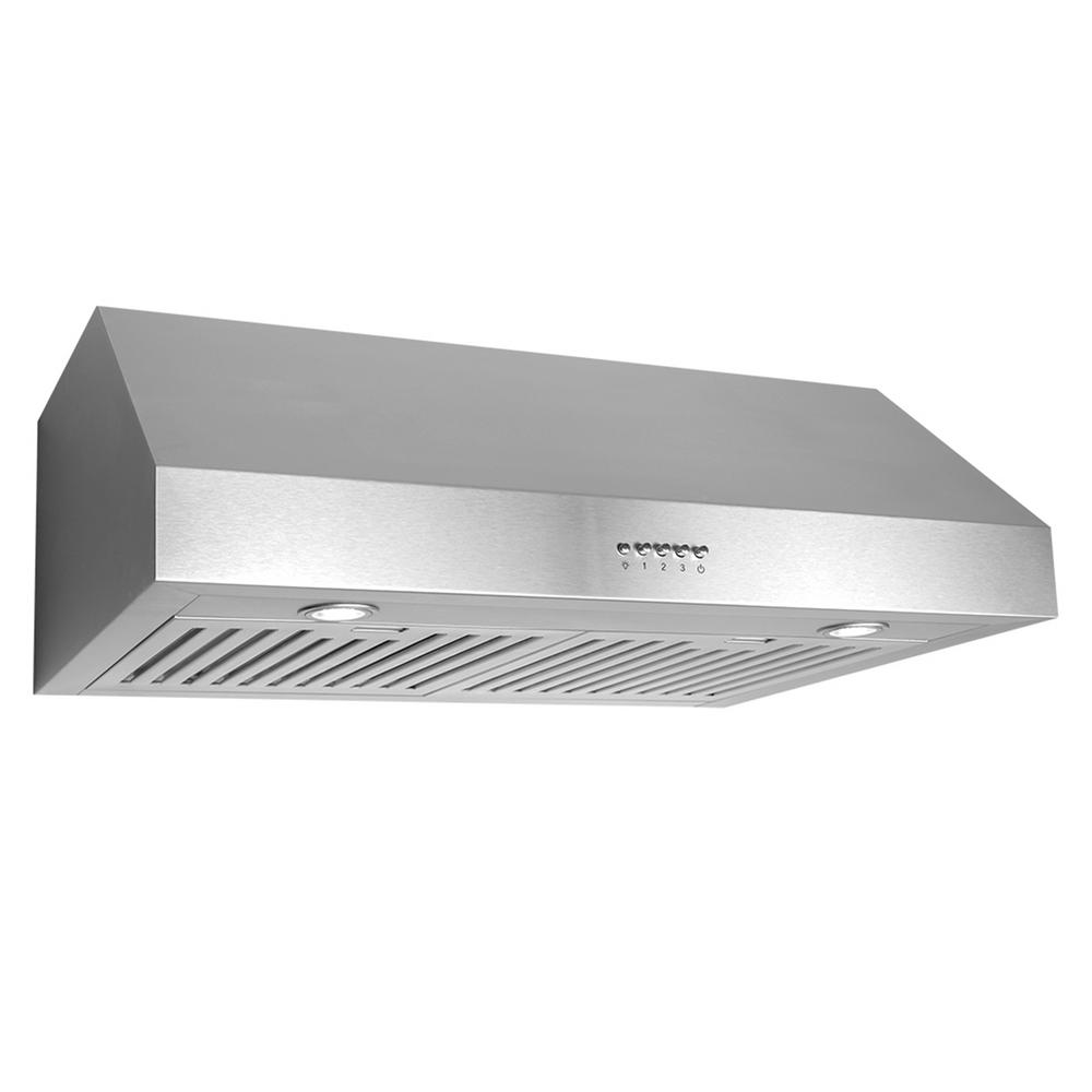 Cosmo 30 in. Ducted Under Range Hood in Stainless Steel with