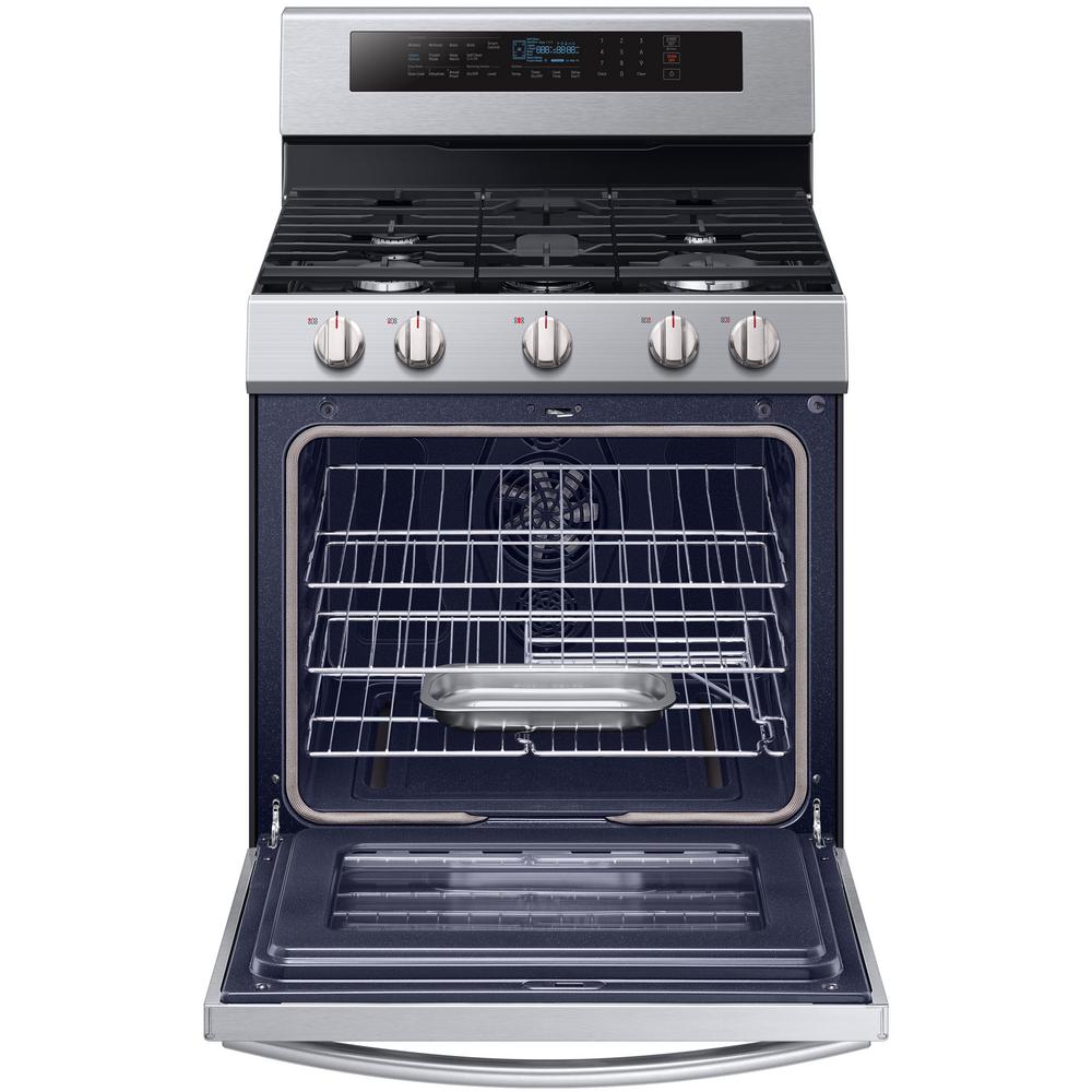 Samsung 30 In 5 8 Cu Ft Single Oven Gas Range With Self 5 8 Cu Ft Single Oven Gas Range