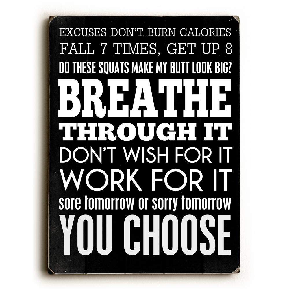 9 In X 12 Breathe By Cheryl Overton Solid Wood Wall Art