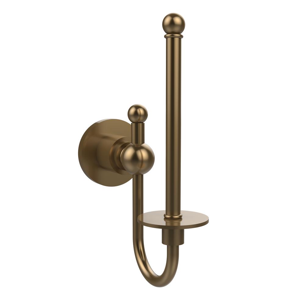 Allied Brass Astor Place Collection Upright Single Post Toilet Paper   Brushed Bronze Allied Brass Toilet Paper Holders Ap 24u Bbr 64 1000 