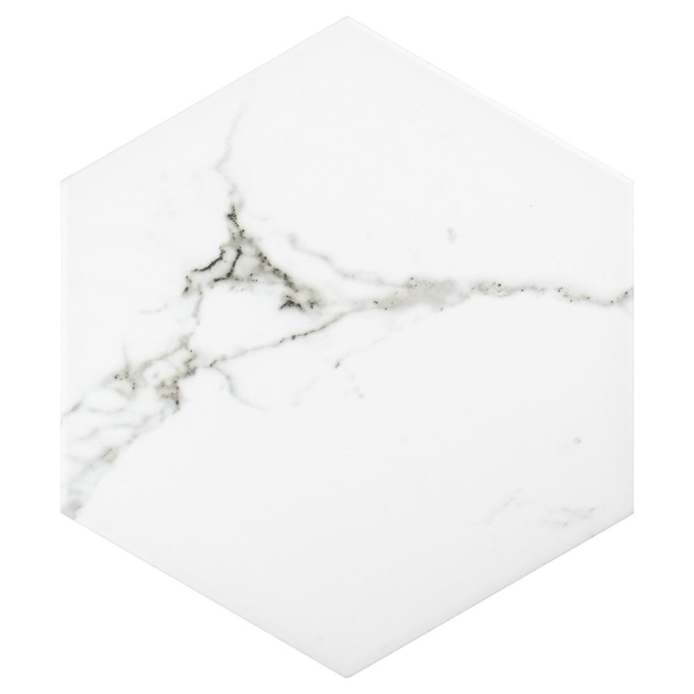 Merola Tile Timeless Calacatta Hex 8 5 In X 9 7 Porcelain Merola Tile Timeless Calacatta Hex 8 5 In X 9 7