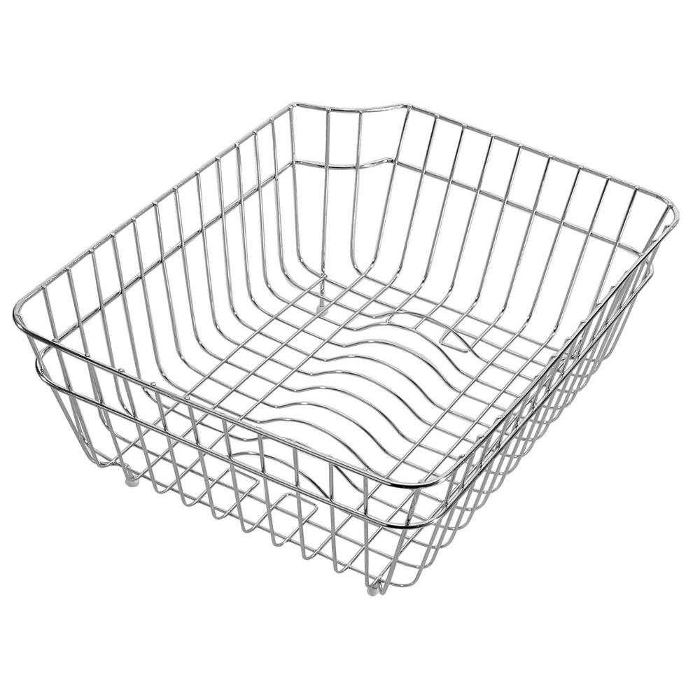 ALFI BRAND Basket for Kitchen Sinks in Stainless Steel, White