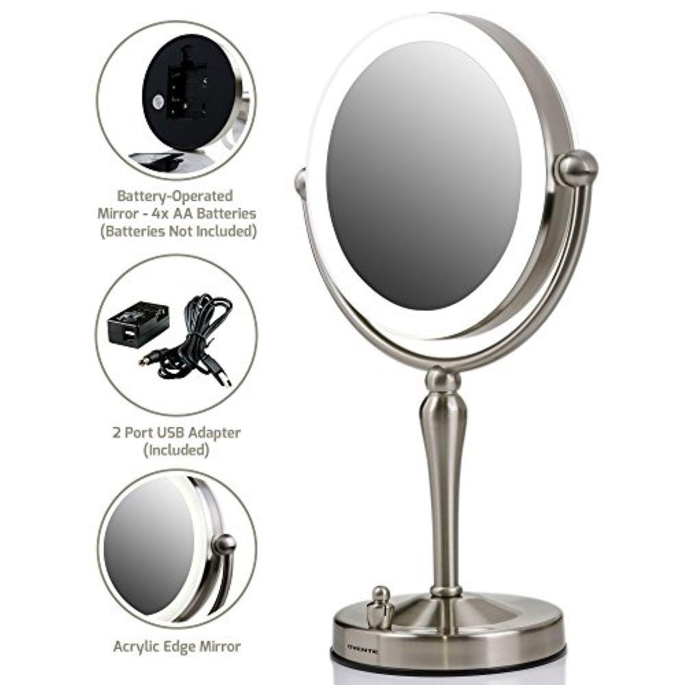 10x magnifying mirror with led light