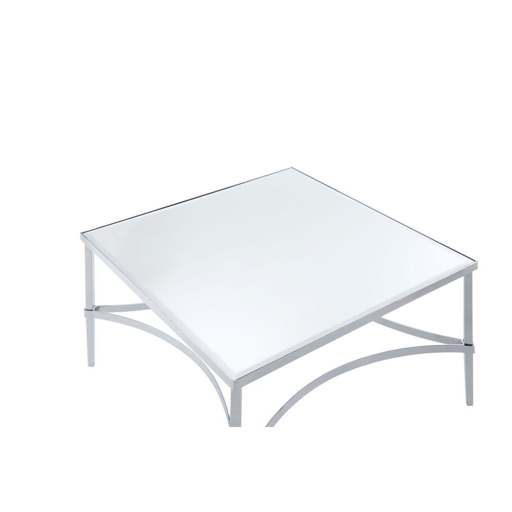 Acme Furniture Petunia Chrome And Mirrored Coffee Table