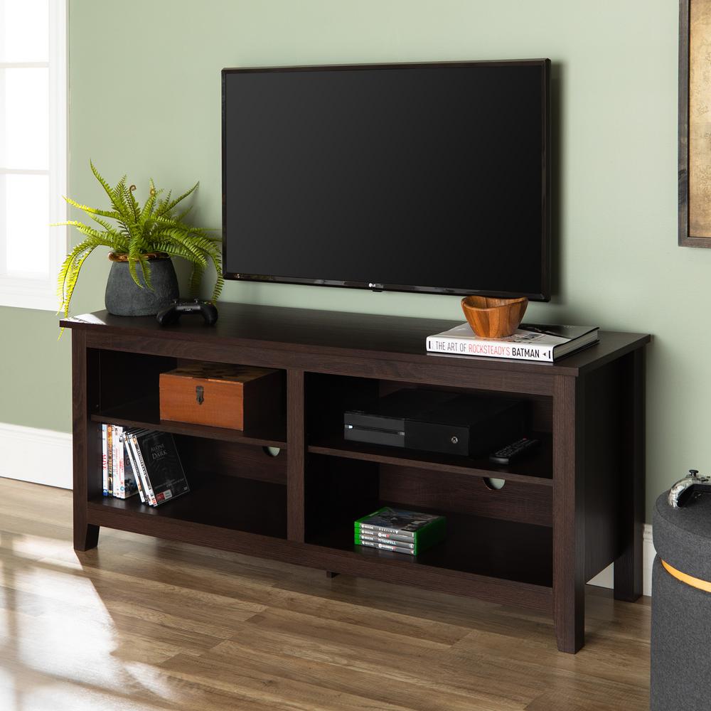 Walker Edison Furniture Company 58 In Wood Tv Media Stand Storage