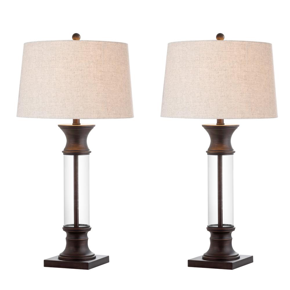 bronze and glass table lamps