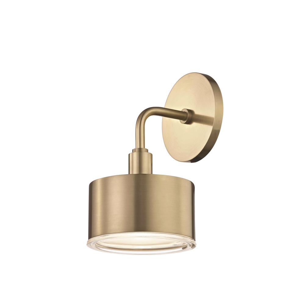 Mitzi By Hudson Valley Lighting Nora 1 Light Aged Br Led Wall Nora 1 Light Aged Br Led Wall