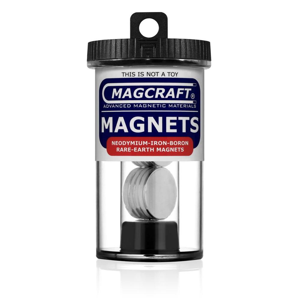 Magcraft Rare Earth 3/4 inch x 1/16 inch Disc Magnet (10-Pack) by Magcraft