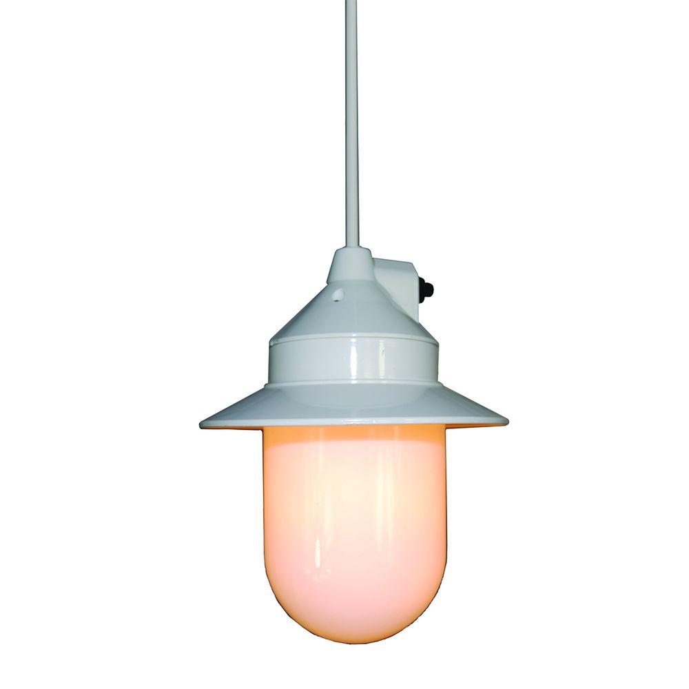 Polymer S Outdoor Pendant Lights Hanging White Outdoor Portable Pendant With Small Globe And Shade